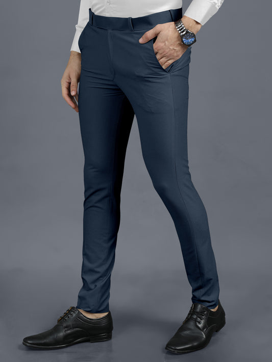 Solid Knitted Formal Pant