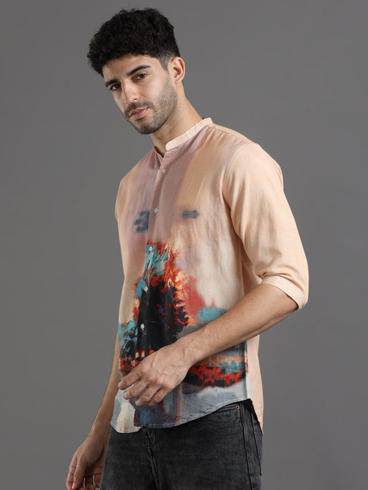Tie-Dyed Casual Printed Shirt