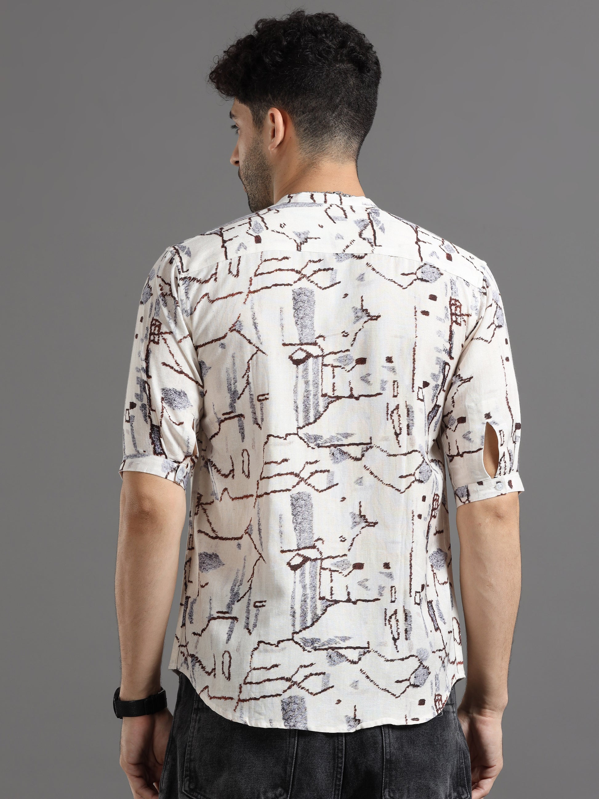 Abstract Casual Printed Shirt For Men