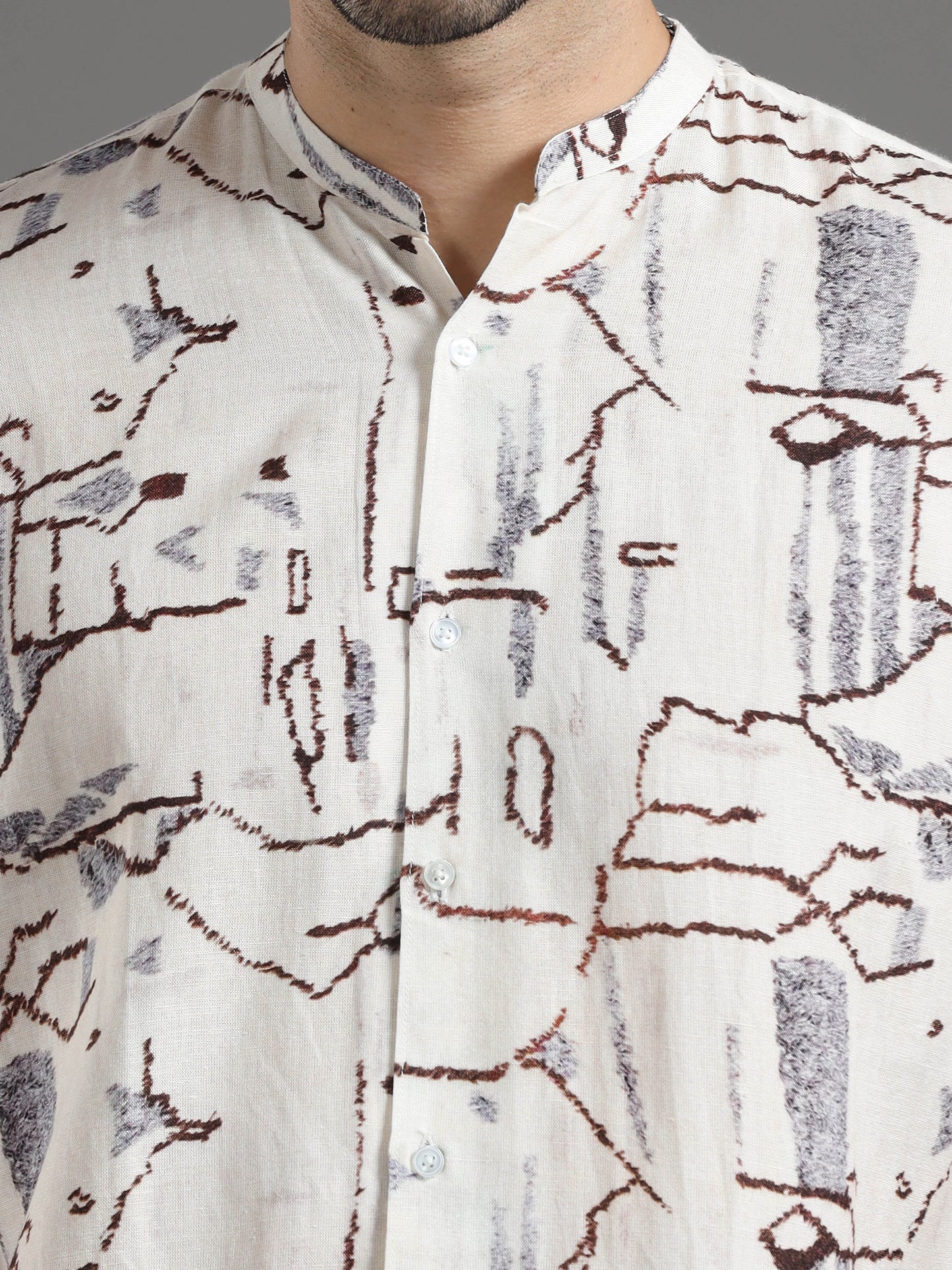 Abstract Casual Printed Shirt For Men