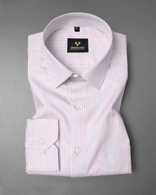 Pink Striped Premium Cotton Shirt