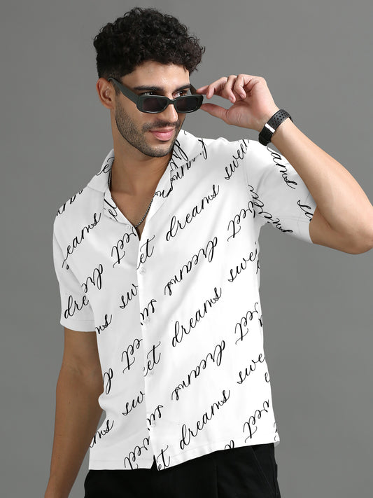 Latter Printed Premium Half Sleeve Shirt