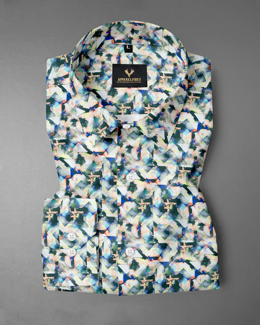 Geometric Printed Premium Cotton Shirt