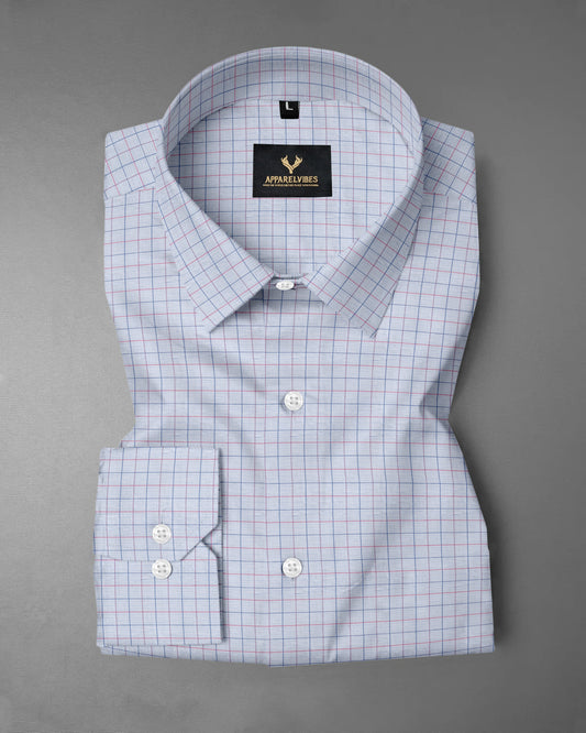 Windowpane Checkered Premium Cotton Shirt